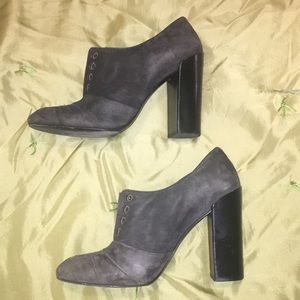 Tory Burch suede leather block heel